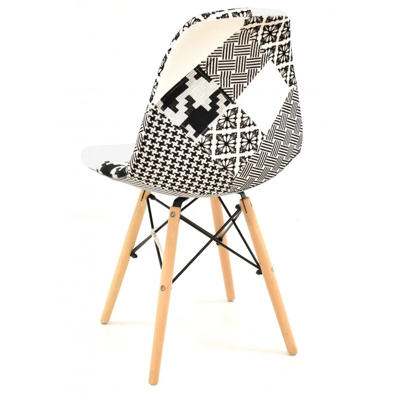 silla star madera tejido patchwork combi bgn 1