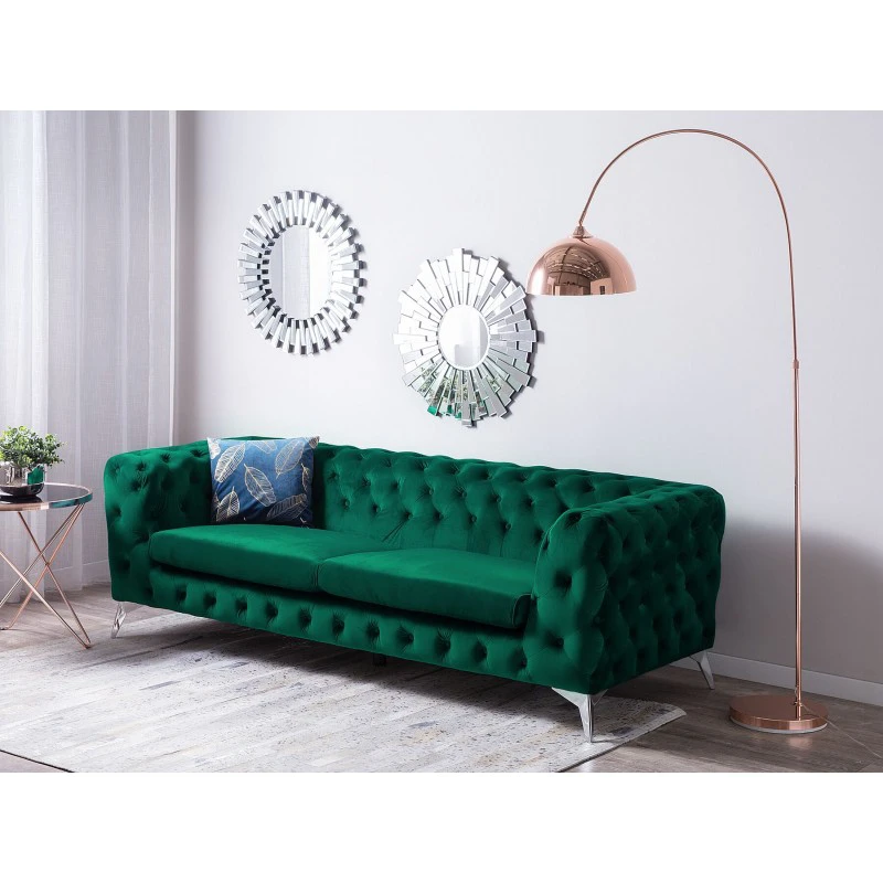 sofa chester royal 3 plazas terciopelo verde 1