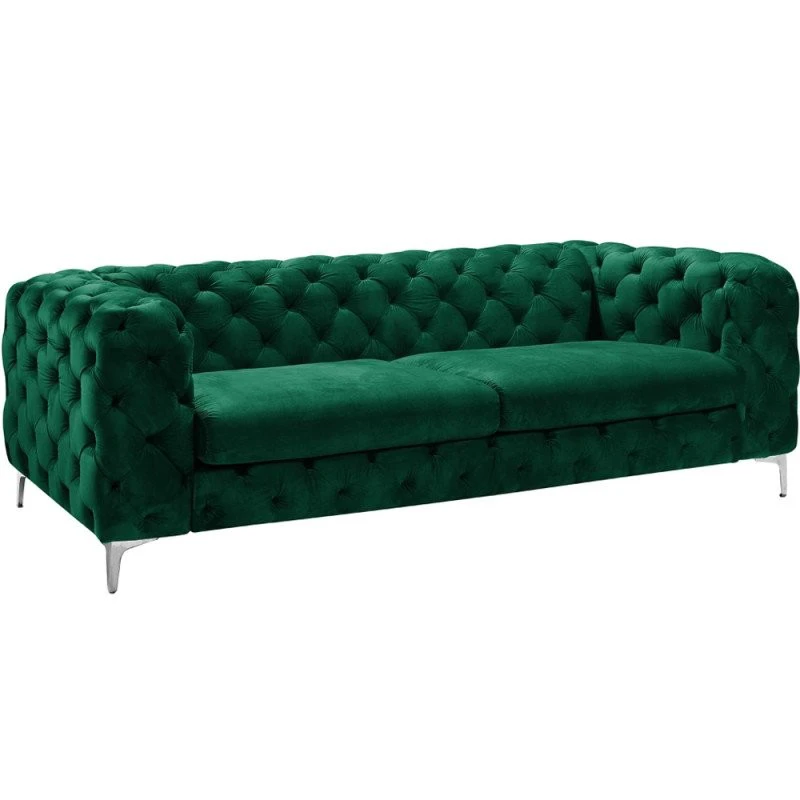 sofa chester royal 3 plazas terciopelo verde