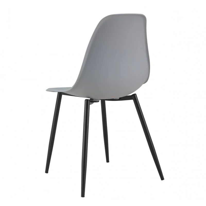 silla cluny metal negro polipropileno gris 4 3