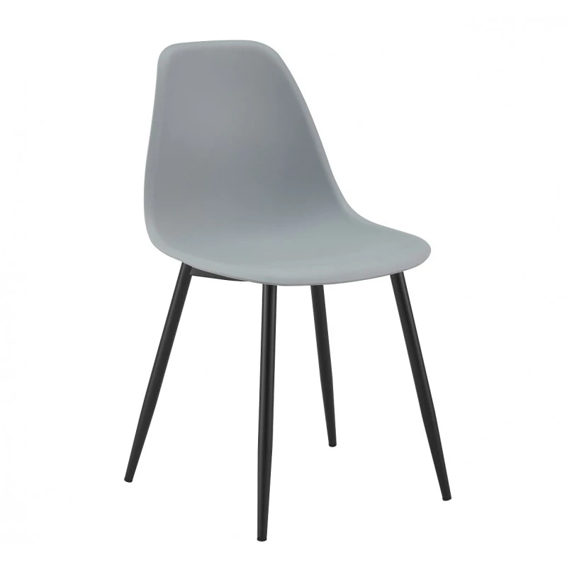 silla cluny metal negro polipropileno gris 4